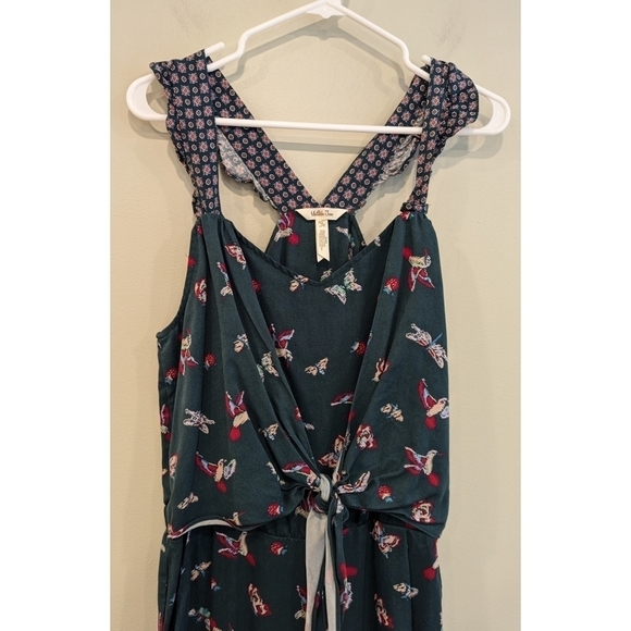 Matilda Jane Evergreen Dream Jumpsuit Hummingbirds Butterflies Size Medium - Picture 4 of 9